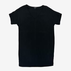 Madewell Novel Shift Dress Size S‎ Black Casual Minimalist Elevated Basic Summer
